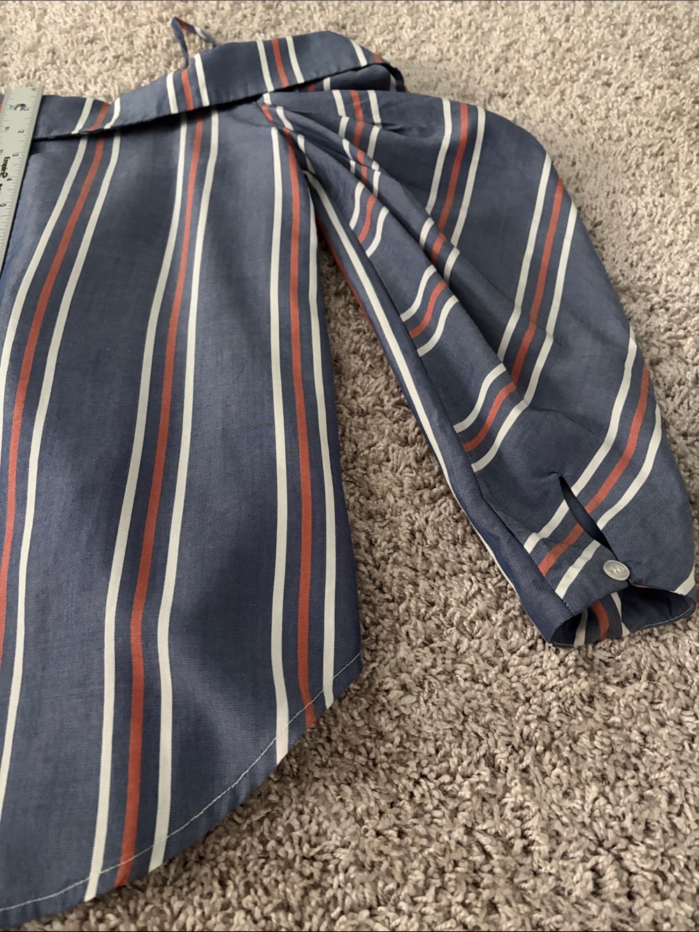 NICHOLAS Navy, White & Rust Striped Cold-Shoulder Top - Picture 13 of 13